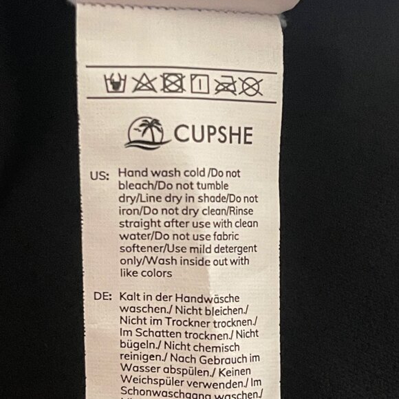 Cupshe Women 2PC Black Bikini Swimsuit L Halter Neck O Ring Cutout High Waist - Picture 7 of 8